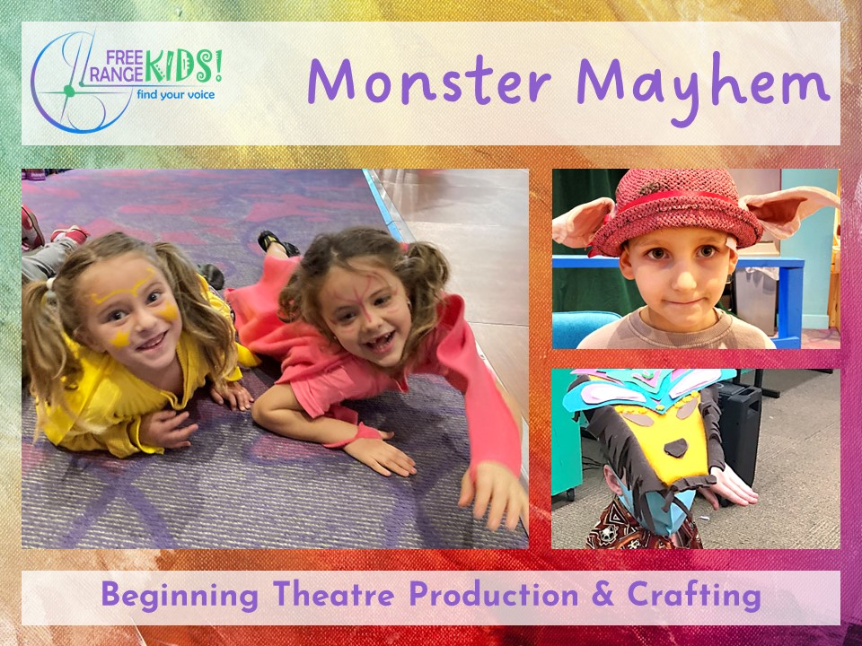 Monster Mayhem Theatre Production & Crafting | Ages 4-8 | July 17-21, 9:00am to Noon